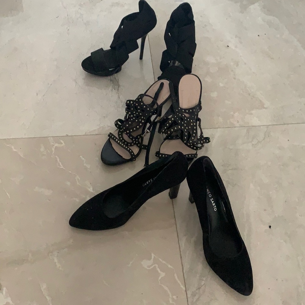 3 pairs of heels